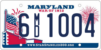 MD license plate 6MD1004