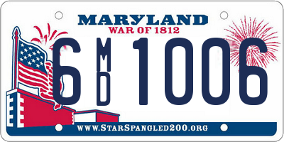 MD license plate 6MD1006