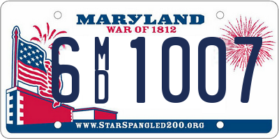 MD license plate 6MD1007