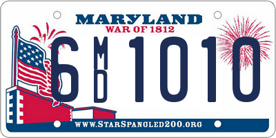 MD license plate 6MD1010