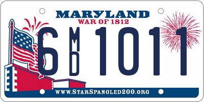 MD license plate 6MD1011