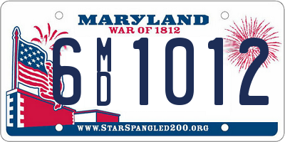 MD license plate 6MD1012