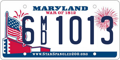 MD license plate 6MD1013