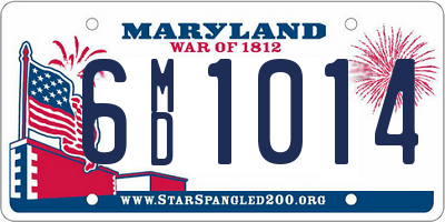 MD license plate 6MD1014