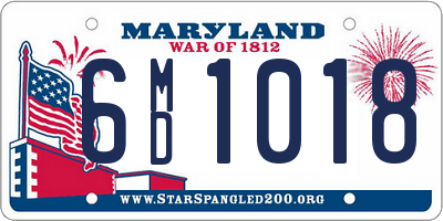 MD license plate 6MD1018