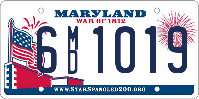 MD license plate 6MD1019