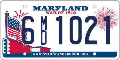 MD license plate 6MD1021