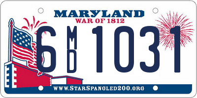 MD license plate 6MD1031