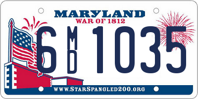 MD license plate 6MD1035