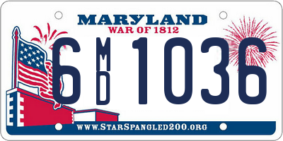 MD license plate 6MD1036