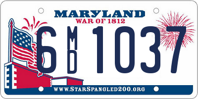 MD license plate 6MD1037