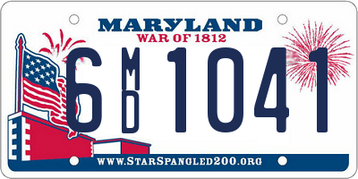 MD license plate 6MD1041