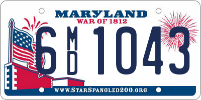 MD license plate 6MD1043