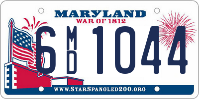 MD license plate 6MD1044