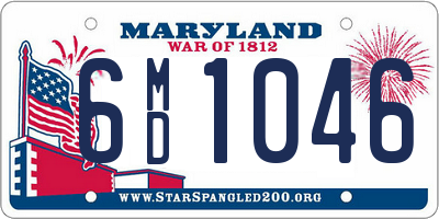 MD license plate 6MD1046