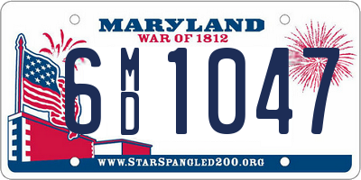 MD license plate 6MD1047