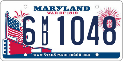 MD license plate 6MD1048