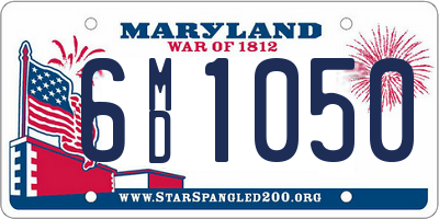 MD license plate 6MD1050