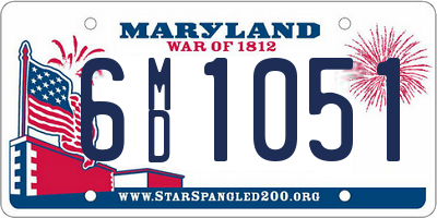 MD license plate 6MD1051