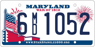 MD license plate 6MD1052