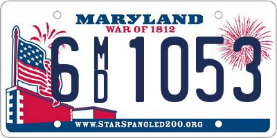 MD license plate 6MD1053