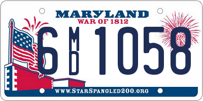 MD license plate 6MD1058