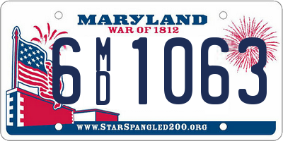 MD license plate 6MD1063