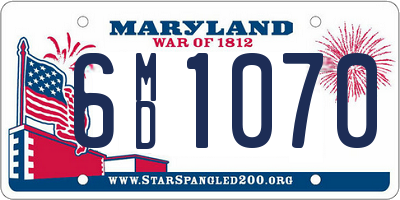 MD license plate 6MD1070