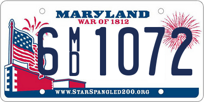 MD license plate 6MD1072