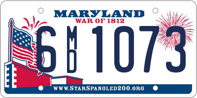 MD license plate 6MD1073