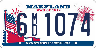 MD license plate 6MD1074