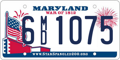 MD license plate 6MD1075