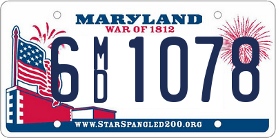 MD license plate 6MD1078