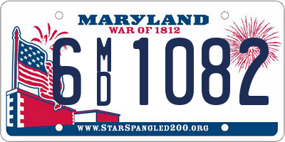 MD license plate 6MD1082