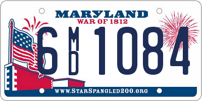 MD license plate 6MD1084