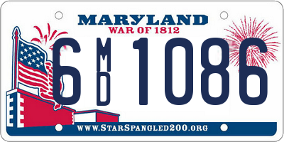 MD license plate 6MD1086