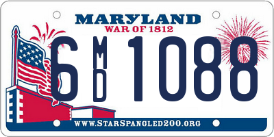 MD license plate 6MD1088