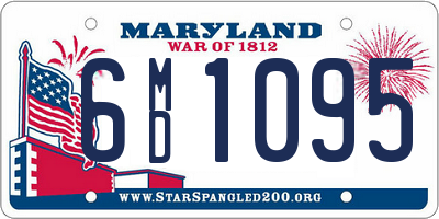 MD license plate 6MD1095