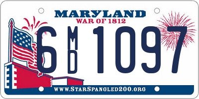 MD license plate 6MD1097