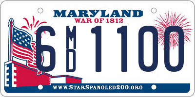 MD license plate 6MD1100