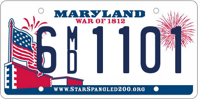 MD license plate 6MD1101