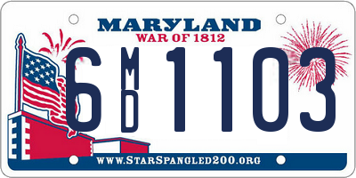 MD license plate 6MD1103