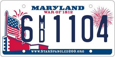 MD license plate 6MD1104