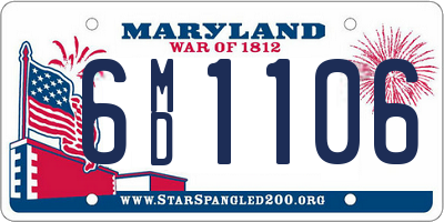 MD license plate 6MD1106