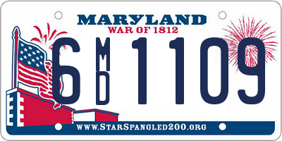 MD license plate 6MD1109