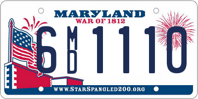 MD license plate 6MD1110