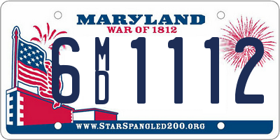 MD license plate 6MD1112