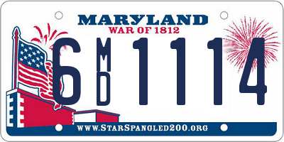 MD license plate 6MD1114