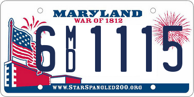 MD license plate 6MD1115