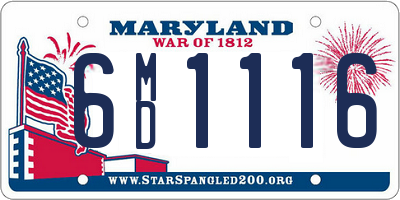 MD license plate 6MD1116